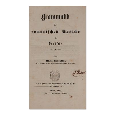 Basil Janovicz, Gramatica limbii române pentru germani, 1855