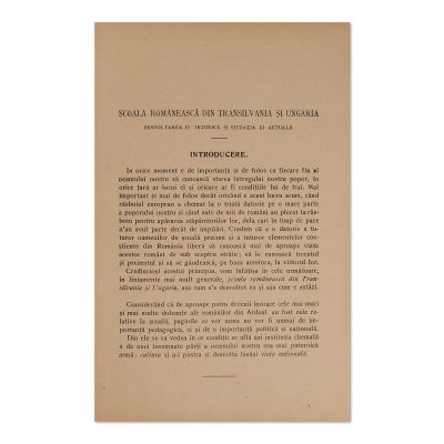 O. Ghibu, Școala românească din Transilvania, [1915], cu însemnare olografă