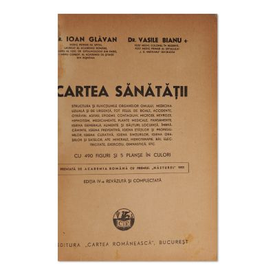 Doctor Vasile Bianu, Cartea sănătății, 1946