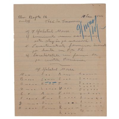 Geo Bogza, Teză la timonerie, manuscris, 1924