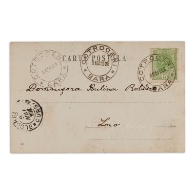 Principesa Elisabeta a României, carte poștală cu reproducere fotografică și cu însemnare olografă