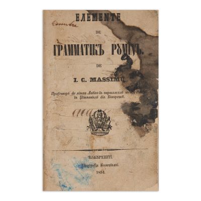 I. C. Massimu, Elemente de gramatică română, 1854