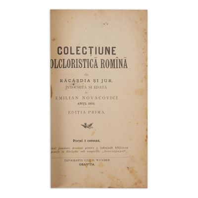Emilian Novacovici, Colecție folcloristică română din Răcășdia și Jur, 1902