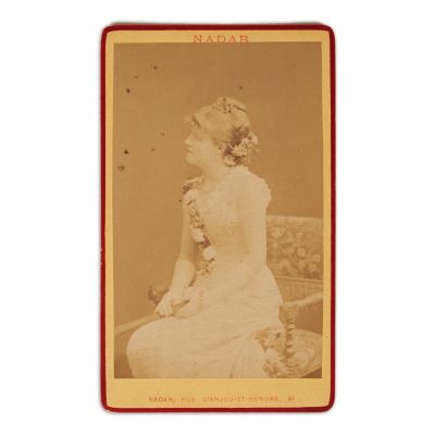 Ellen Andrée, fotografie format carte-de-visite, atelier Nadar, cca. 1880