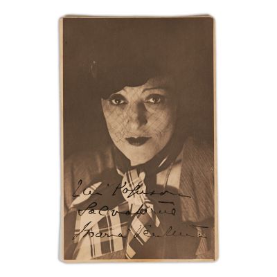 Maria Ventura, fotografie tip carte poștală, cu dedicație 