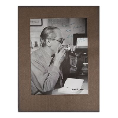 Jacques Deval, fotografie cu dedicație pentru Radu Beligan