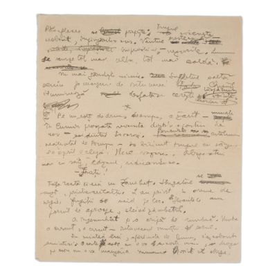 Mircea Eliade, uciderea unui soldat, filă manuscris 