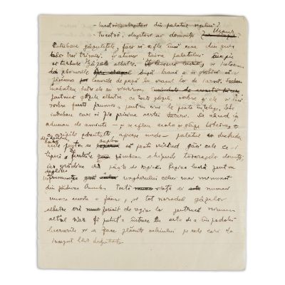 Mircea Eliade, Încotro, slujitori din palatul regelui?, filă manuscris 