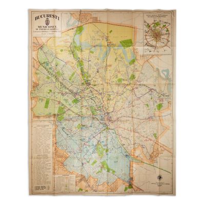 Harta Municipiului București și împrejurimile, 1938 