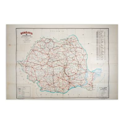 C. Dem. Popescu, România, Harta administrativă și pentru automobiliști și turiști