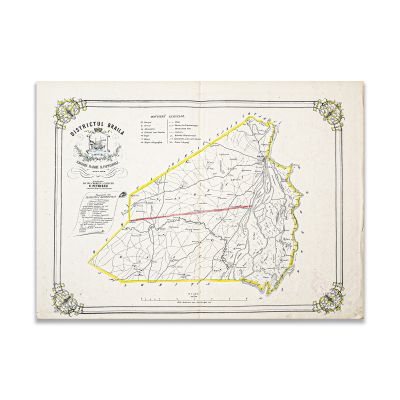 Harta districtului Brăila, editor maiorul Dimitrie Papazoglu, 1863