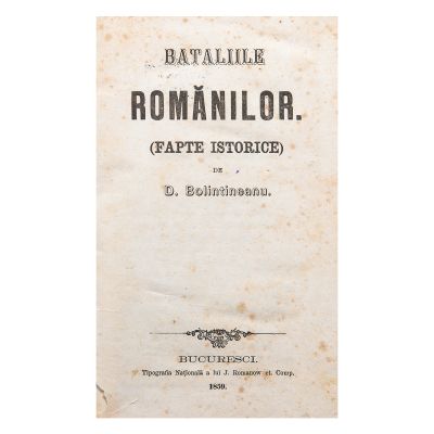 D. Bolintineanu, Bătăliile românilor, 1859