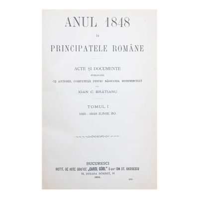 Ioan C. Brătianu, Anul 1848 în Principatele Române, 6 volume