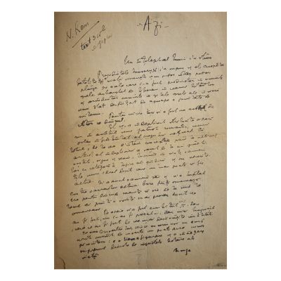 N. Iorga, Histoire des Roumains, 10 volume + un articol scris și semnat olograf de Nicolae Iorga 