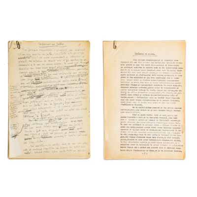 Lucian Blaga, „Întâlniri cu Goethe”, manuscris + dactilogramă, 1957