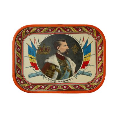 Tavă metalică - Regele Ferdinand I al României