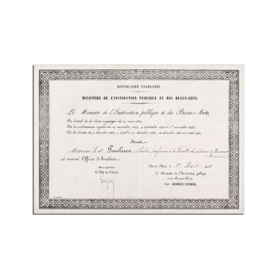 Nicolae Paulescu, diplomă de doctorat, 1901