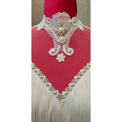 Rochie de ceremonie lucrată manual de creatoarea Mihaela Constantin