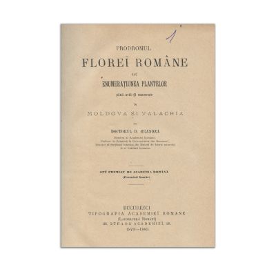 Dr. D. Brândză, Prodromul florei române, 1879-1883