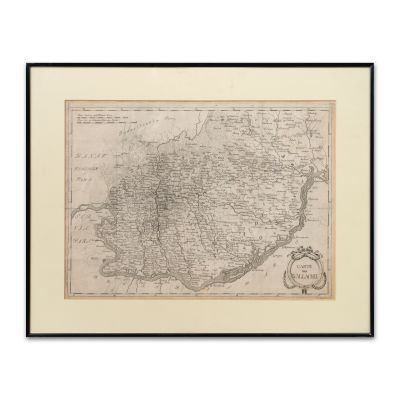 Harta Valahiei, gravură în cupru, 1781