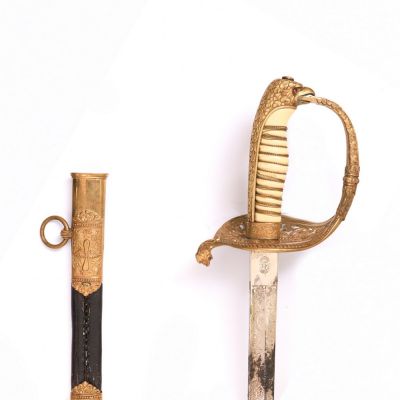 Sabie de ofițer de aviație, model Carol al II-lea, fabrica Solingen - Piesă rară