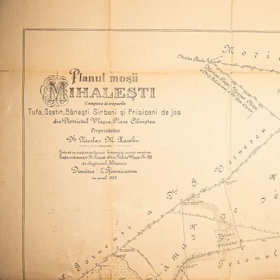 Planul moșiei Mihăilești, 1887