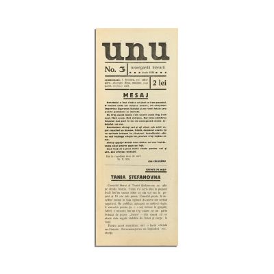 Publicația „UNU”, anul I, nr. 3, iunie 1928