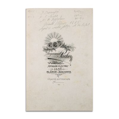 Ion Creangă, N.A. Bogdan, A. C. Cuza, fotografie de cabinet, atelier Siegmund Packer, piesă extrem de rară
