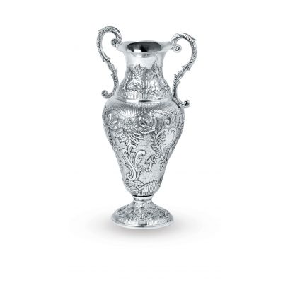 Vaza înaltă argintată cu mânere Chinelli  by Azay