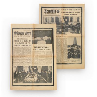 Publicațiile „Scînteia” și „România liberă”, două numere privind decesul lui Gheorghe Gheorghiu-Dej, 1965